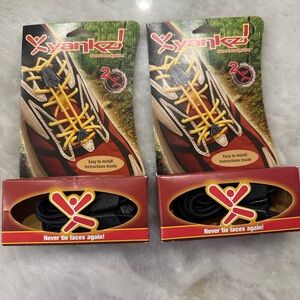 NWT Yankz Black Elastic Shoe Laces-2 boxes.